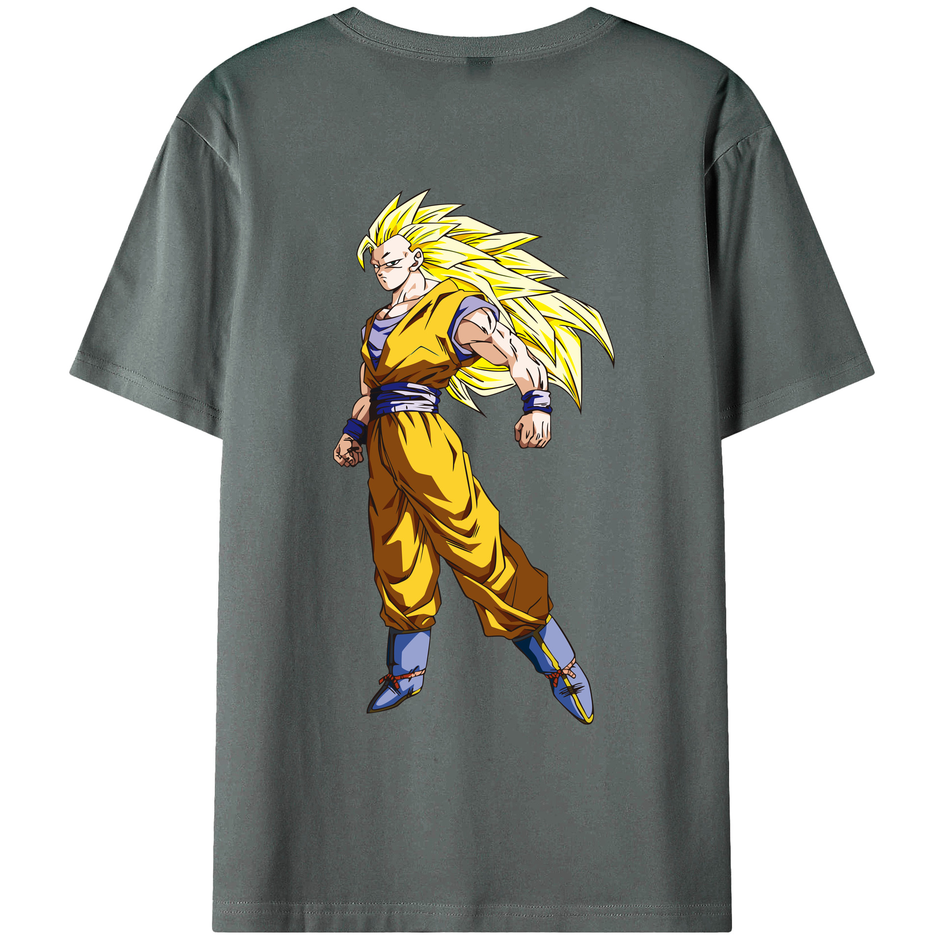 （画像用） ドラゴンボール 孫悟空（そん ごくう）Son Goku カカロット DRAGON BALL Kakarotto 綿100％ メンズ半袖Tシャツ（バックプリント） 通気性
